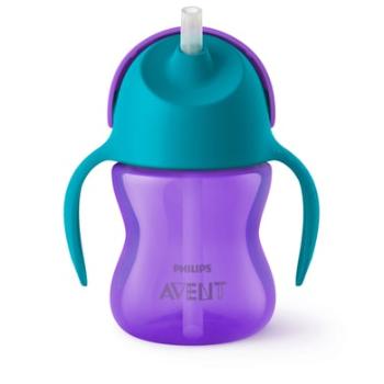 Philips Avent hrníček s brčkem SCF796/02 200 ml 9m+ tyrkis/lila