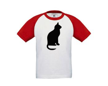Dětské tričko baseball Kočka - Shean