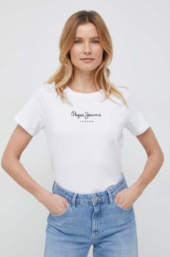 Bavlněné tričko Pepe Jeans Wendy bílá barva