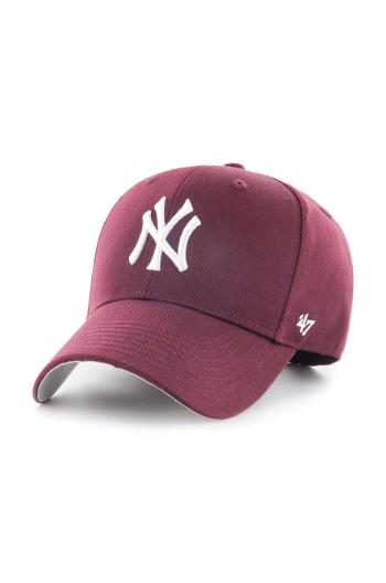 Kšiltovka 47brand MLB New York Yankees vínová barva, s aplikací