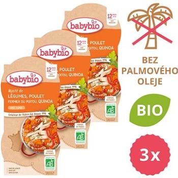 BABYBIO Zelenina s kuřetem a quinoa 3× (2× 200 g)  (BABY11809s)