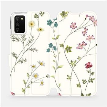 Flipové pouzdro na mobil Samsung Galaxy A02s - MD03S Tenké rostlinky s květy (5903516654185)