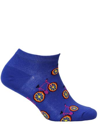 Dívčí kotníkové ponožky WOLA JÍZDNÍ KOLA modré Velikost: 33-35