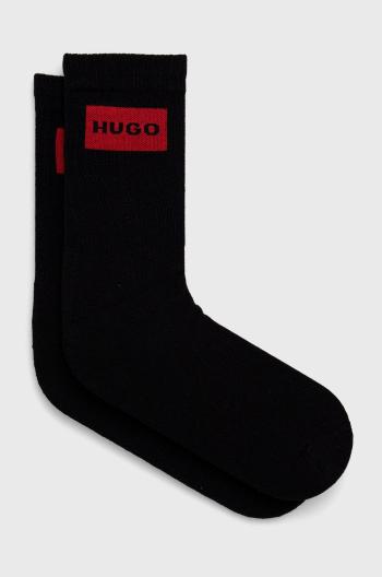 Ponožky HUGO pánské, černá barva