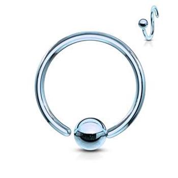 Šperky4U Piercing - kruh světle modrý - K1002LB-10083