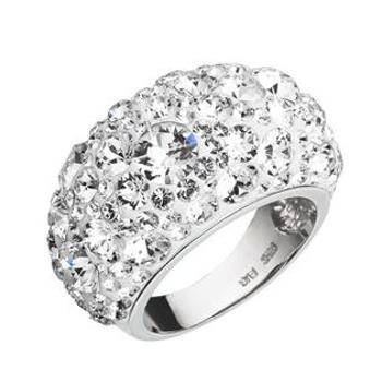 EVOLUTION GROUP CZ Stříbrný prsten s krystaly Crystals from Swarovski®, Crystal - velikost 58 - 35028.1
