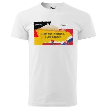 Tričko I´m not alcoholic (Velikost: 4XL, Typ: pro muže, Barva trička: Bílá)