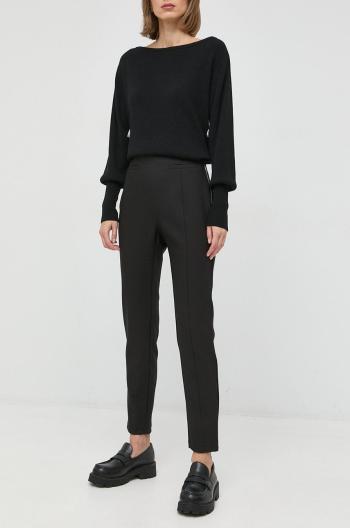 Kalhoty MAX&Co. dámské, černá barva, jednoduché, high waist