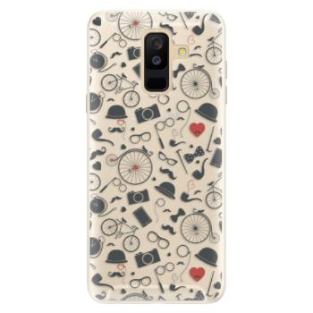 Silikonové pouzdro iSaprio - Vintage Pattern 01 - black - Samsung Galaxy A6+