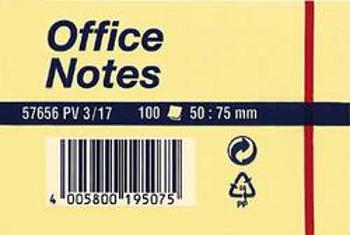 TESA® samolepící poznámka Office Notes 57656-00001 50 x 75 mm ŽLUTÁ tesa 57656-17, (š x v) 50 mm x 75 mm, žlutá, 100 listů