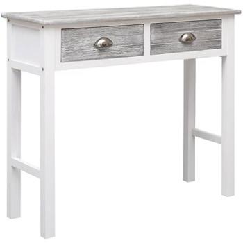Konzolový stolek šedý 90 × 30 × 77 cm dřevo (284143)