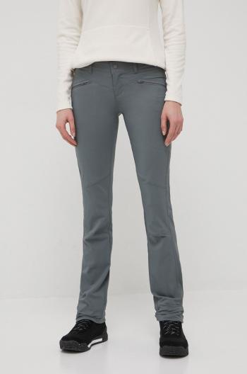 Outdoorové kalhoty Columbia šedá barva