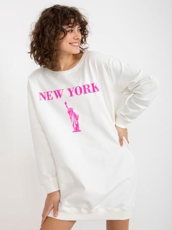 SMETANOVÉ MIKINOVÉ ŠATY NEW YORK -VI-BL-3212.15X-ECRU Velikost: ONE SIZE