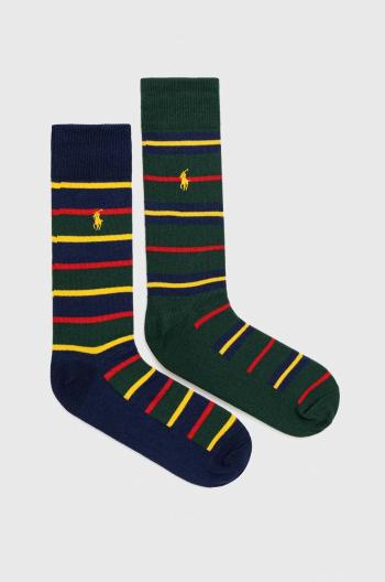Ponožky Polo Ralph Lauren 2-pack pánské, tmavomodrá barva