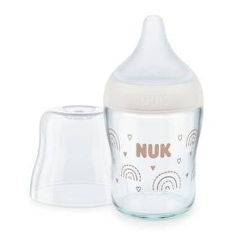 NUK Skleněná láhev Perfect Match 120 ml duhově bílá