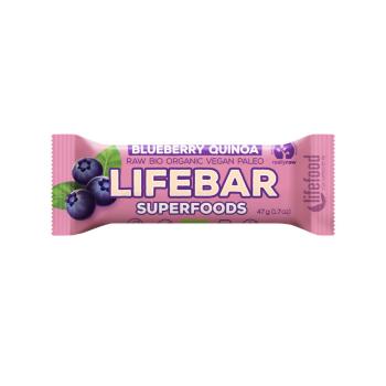 Tyčinka Lifebar borůvková s quinoou 47 g BIO LIFEFOOD
