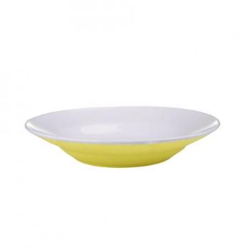 TORO Porcelánový hluboký talíř 20,5cm žlutý mat