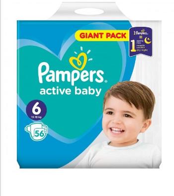 Pampers Active Baby vel. 6 Giant Pack 13-18 kg dětské pleny 56 ks