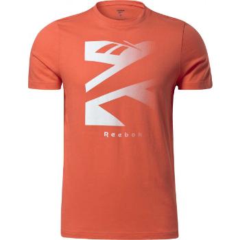 Reebok VECTOR FADE SHORT SLEEVE TEE Pánské tričko, oranžová, velikost L