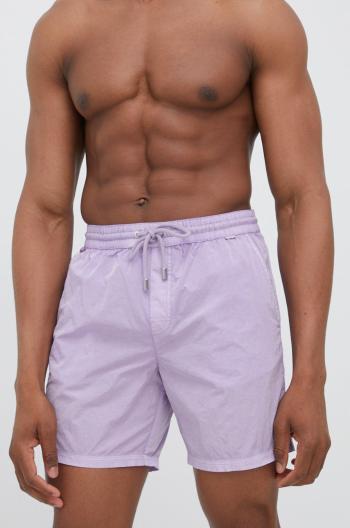 Plavkové šortky Guess fialová barva