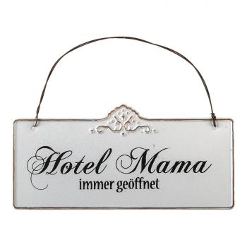 Plechová nástěnná cedule Mama Hotel - 21*15 cm 63145