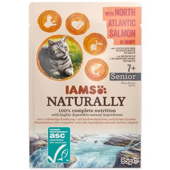 Kapsička IAMS Naturally Senior losos v omáčce - KARTON (24ks) 85 g