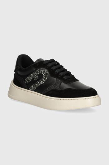 Kožené sneakers boty Furla Lace-Up černá barva, YI07SPT BX3240 OSI00