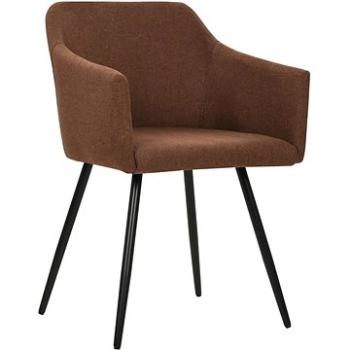 Jídelní židle 2 ks hnědé textil (323096)