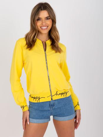 ŽLUTÁ MIKINA S NÁPISEM NA LEMU RV-BL-7809.37X-YELLOW Velikost: S/M