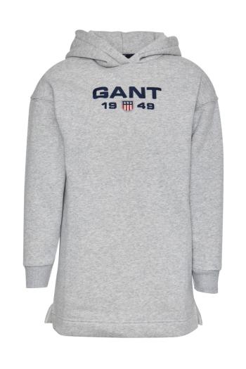 ŠATY GANT D1. GANT RETRO SHIELD HOODIE DRESS šedá 146/152