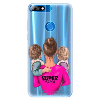 Silikonové pouzdro iSaprio - Super Mama - Two Boys - Huawei Y7 Prime 2018