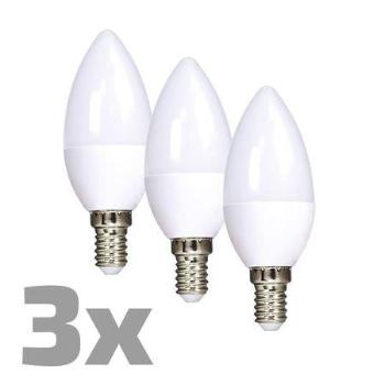Solight žárovka LED E14 6W teplá bílá ECOLUX WZ431-3 3ks