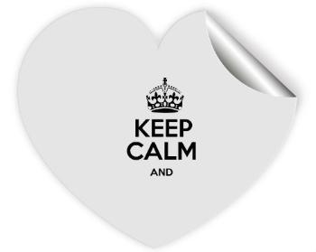 Samolepky srdce - 5 kusů Keep calm