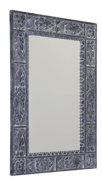 SAPHO UBUD zrcadlo ve vyřezávaném rámu, 70x100cm, šedá IN231