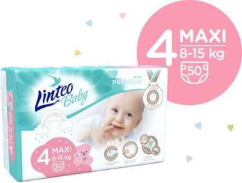 LINTEO BABY Premium Pleny jednorázové 4 MAXI (8-15 kg) 200 ks