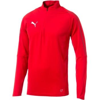 Puma FINAL TRAINING 1/4 ZIP TOP Pánské sportovní triko, červená, velikost