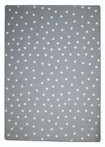 Vopi koberce Kusový dětský koberec Puntík šedý - 120x170 cm Šedá