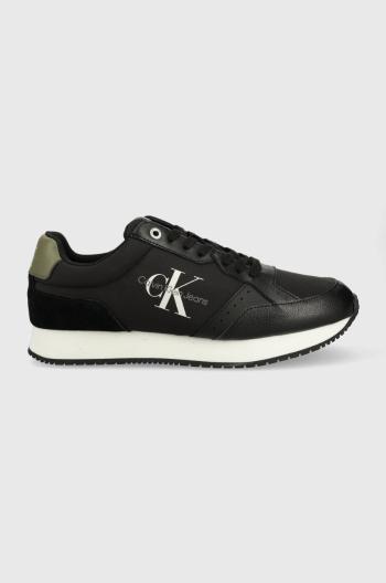Sneakers boty Calvin Klein Jeans Retro Runner Laceup černá barva