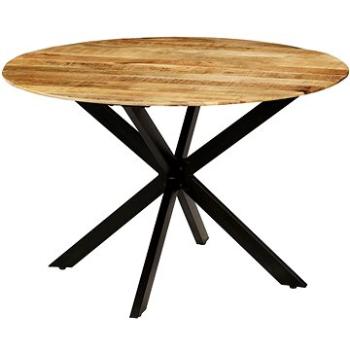 Jídelní stůl z masivního hrubého mangovníku a oceli 120x77 cm (246013)
