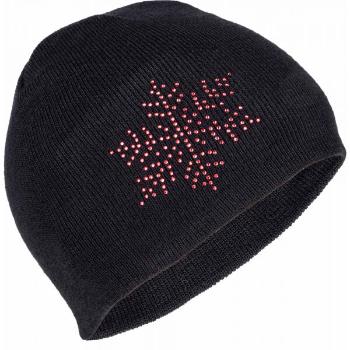 Lewro LISANE Dívčí pletená čepice, černá, velikost 8-11