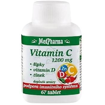 MedPharma  Vitamin C 1200 mg - šípky, vitamin D, zinek - 67 tbl. (8594045476125)