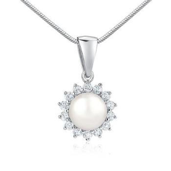 Silvego Stříbrný přívěsek s přírodní bílou perlou LPS0156P
