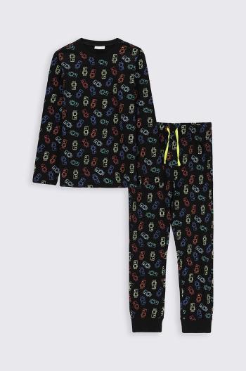 Dětské bavlněné pyžamo Coccodrillo černá barva