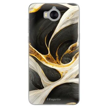 Odolné silikonové pouzdro iSaprio - Black and Gold - Huawei Y5 2017 / Y6 2017