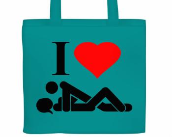 Plátěná nákupní taška I Love Sex