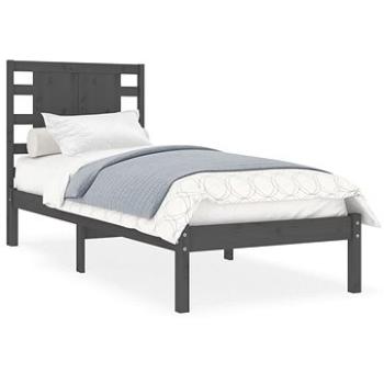 Rám postele šedý masivní dřevo 75 × 190 cm Small Single, 3104180 (3104180)