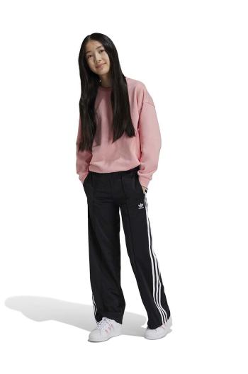 Dětské tepláky adidas Originals WIDE PANTS černá barva, s aplikací, IX7632