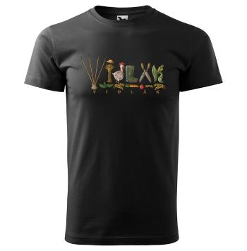 Tričko Vidlák (Velikost: 2XL, Typ: pro muže, Barva trička: Černá)