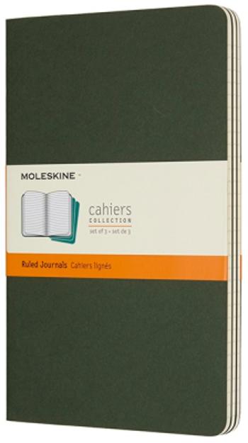 Moleskine - sešity 3 ks linkované zelené L