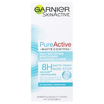 Garnier Pure Active Matte Control 50 ml denní pleťový krém pro ženy na mastnou pleť; na dehydratovanou pleť; na problematickou pleť s akné